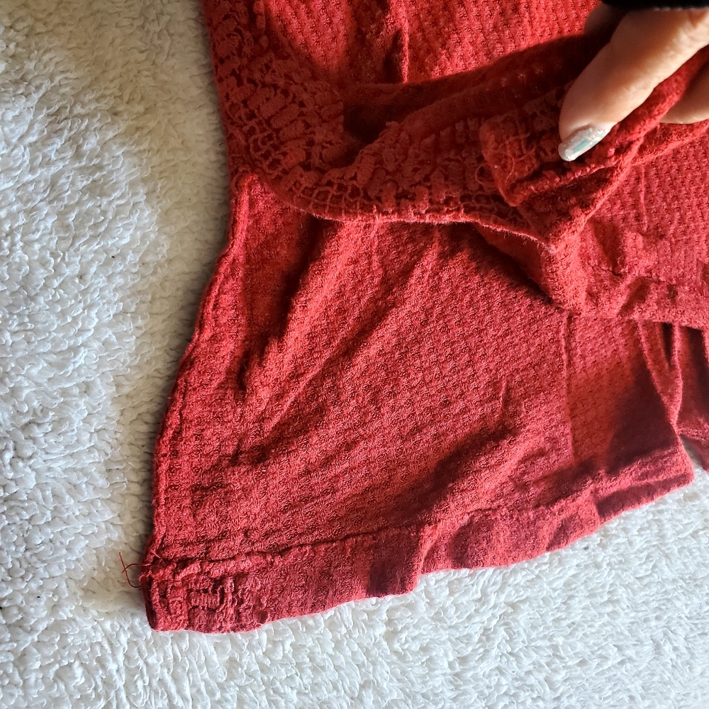 Knox Rose Top Red Lace Neckline‎ And Sleeves Long Sleeve Boho Romantic XMas - Picture 7 of 8